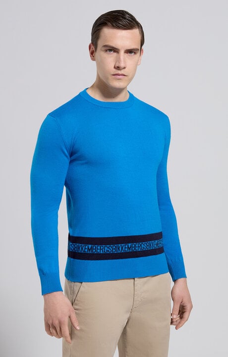 Dirk Bikkembergs Men's Contrast Lettering Pullover