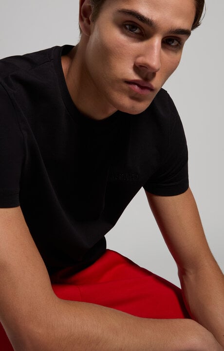 dirk bikkembergs Men's embroidered logo T-shirt