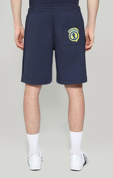 Dirk Bikkembergs Men's Fleece Shorts With 3D Logo