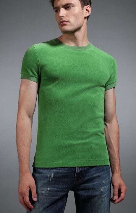 dirk bikkembergs Men's green t-shirt in jersey