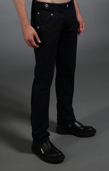 dirk bikkembergs Men's indigo blue jeans