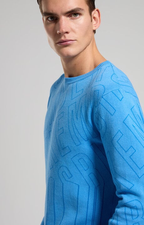 dirk bikkembergs Men's jacquard knit pullover