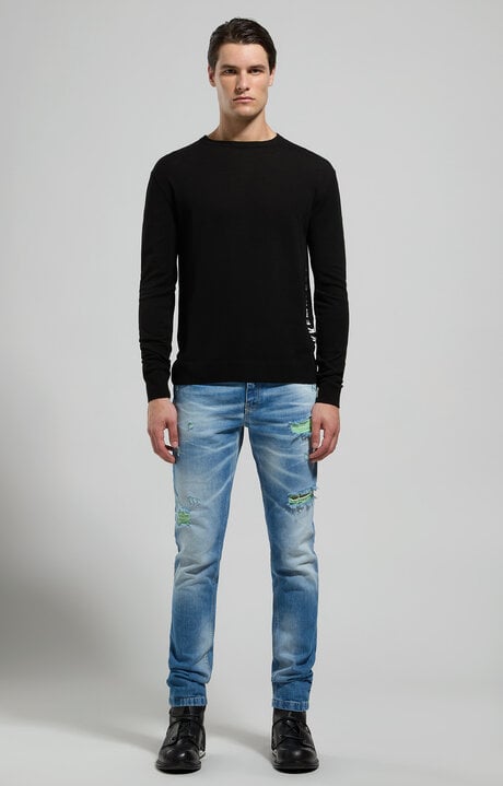 Dirk Bikkembergs Men's Jacquard Knit Pullover
