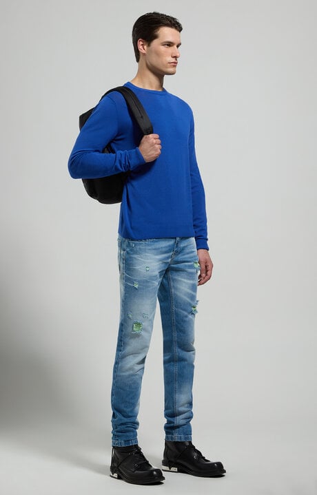 Dirk Bikkembergs Men's Jacquard Knit Pullover