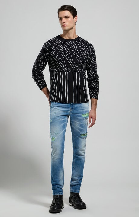 Dirk Bikkembergs Men's Jacquard Knit Pullover