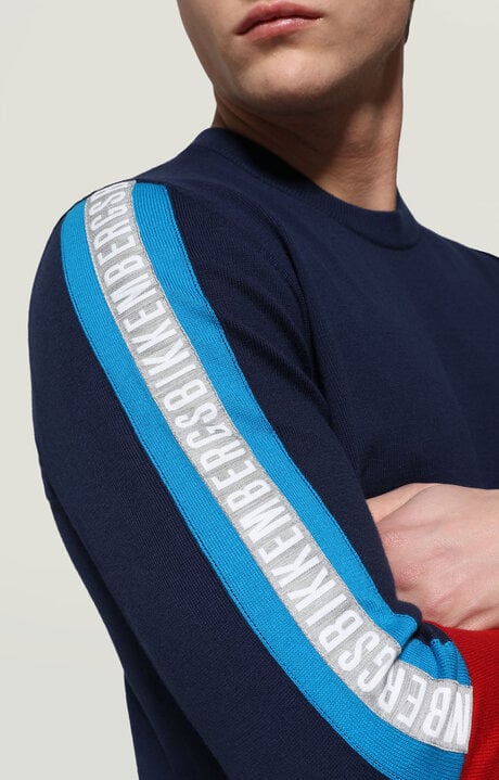 Dirk Bikkembergs Men's Knitwear With Intarsia Logo