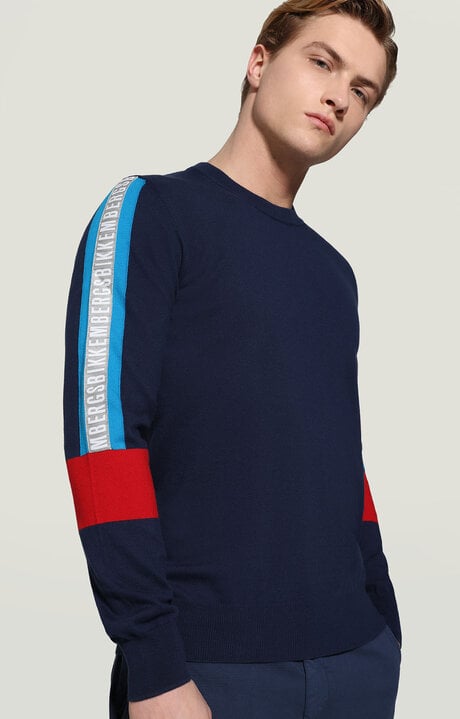 dirk bikkembergs Men's knitwear with intarsia logo