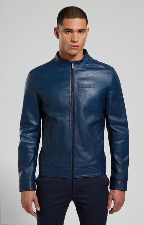 Dirk Bikkembergs Men's Leather Biker Jacket