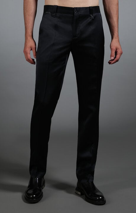 Dirk Bikkembergs Men's Navy Satin Trousers
