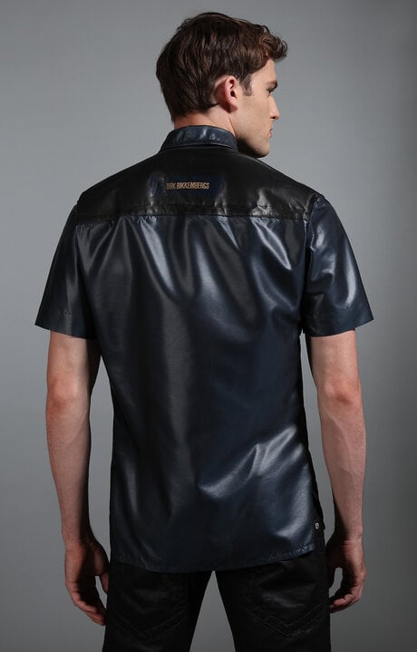 Dirk Bikkembergs Men's Navy Short Sleeved Shirt