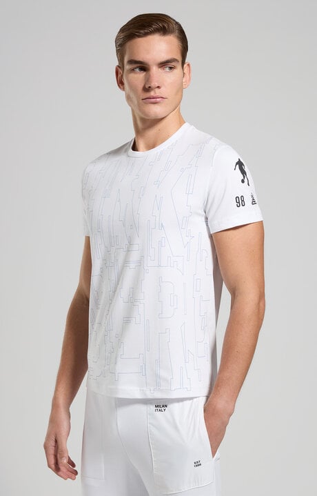 Dirk Bikkembergs Men's Optical Print T-shirt