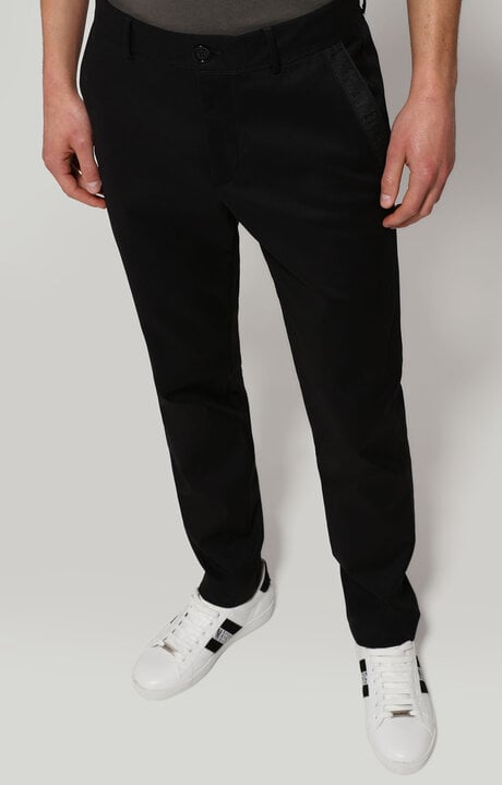 dirk bikkembergs Men's pants with intarsia
