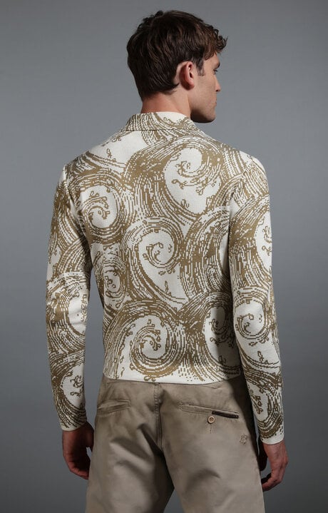 Dirk Bikkembergs Men's Printed Knit Cardigan