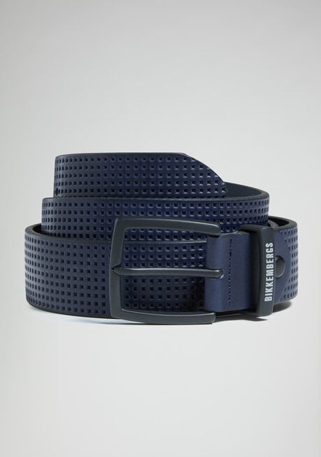 Dirk Bikkembergs Men's Punched Leather Belt