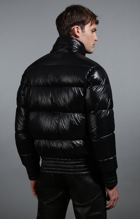 Dirk Bikkembergs Men's Shiny Black Down Jacket