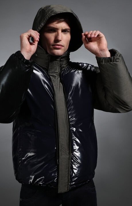 dirk bikkembergs Men's shiny padded jacket
