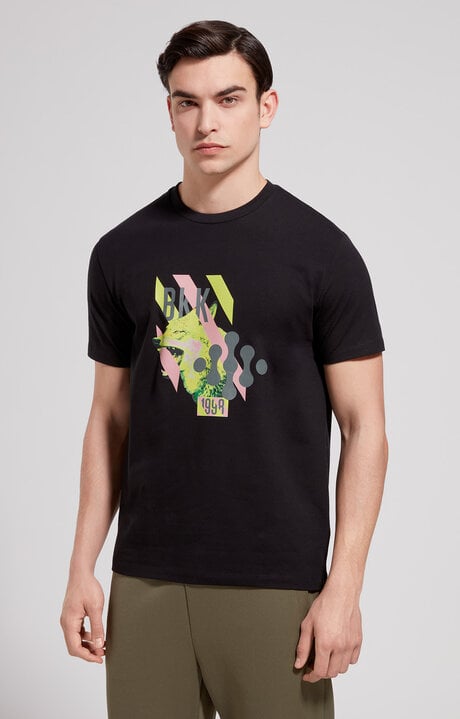 Dirk Bikkembergs Men's Slim Fit Maxi Print T-shirt