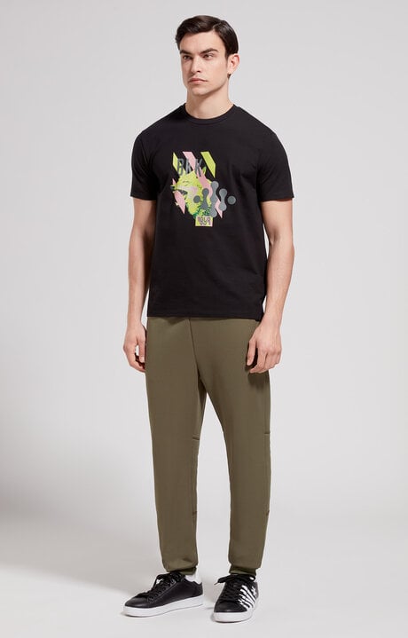 Dirk Bikkembergs Men's Slim Fit Maxi Print T-shirt