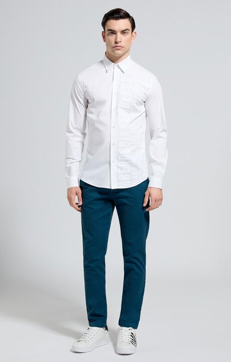 Dirk Bikkembergs Men's Slim Fit Print Shirt