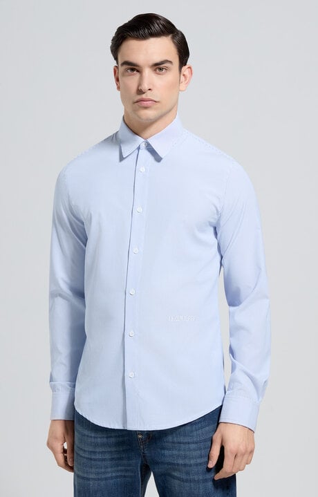 Dirk Bikkembergs Men's Slim Fit Striped Shirt