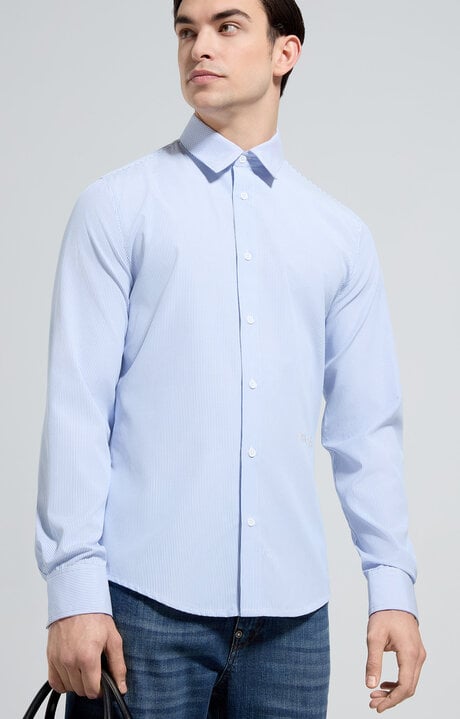 dirk bikkembergs Men's slim fit striped shirt