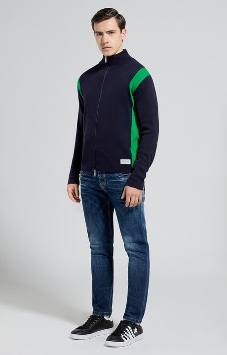 Dirk Bikkembergs Men's Slim Fit Wool Pullover
