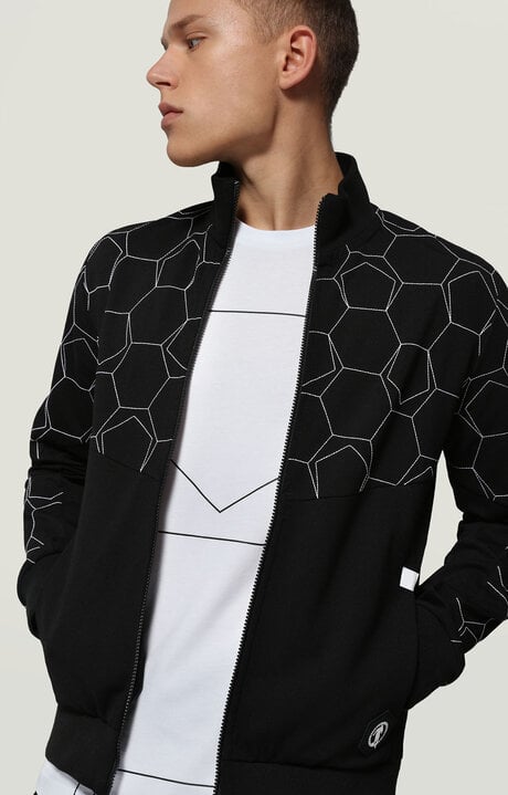 dirk bikkembergs Men's sweatshirt with hexagons