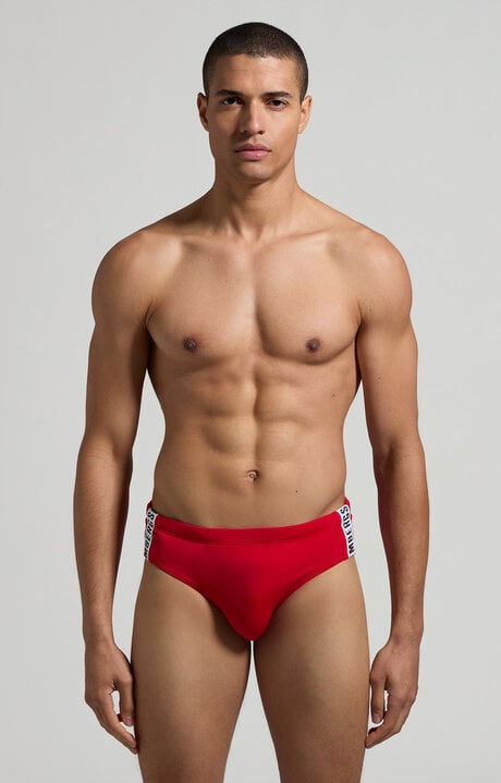 Dirk Bikkembergs Men's Swim Briefs - Tape On Side
