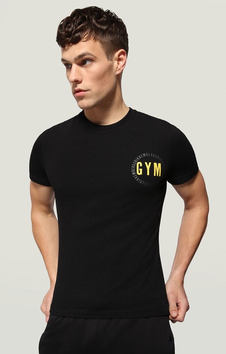 dirk bikkembergs Men's T-shirt with Gym print