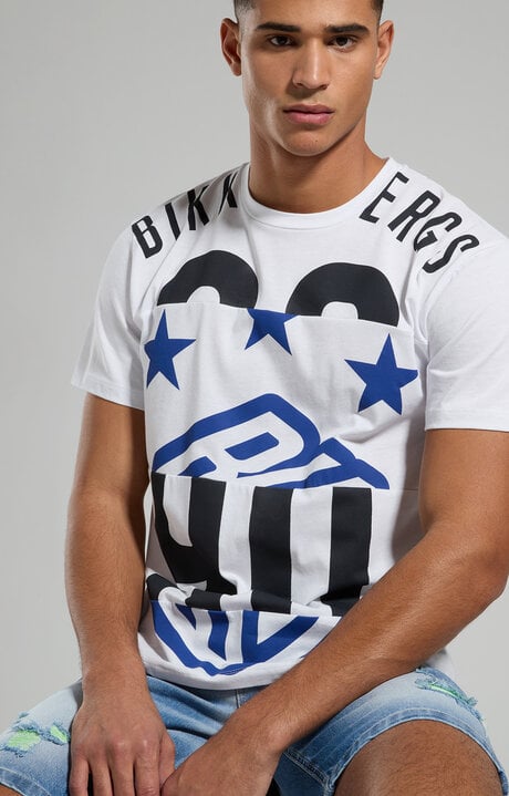 dirk bikkembergs Men's T-shirt with intarsia