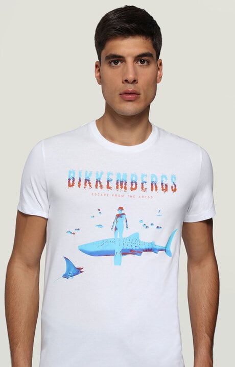 dirk bikkembergs Men's T-shirt with ocean print