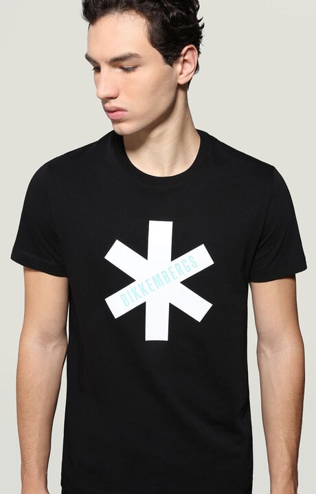 dirk bikkembergs Men's T-shirt with rubber print