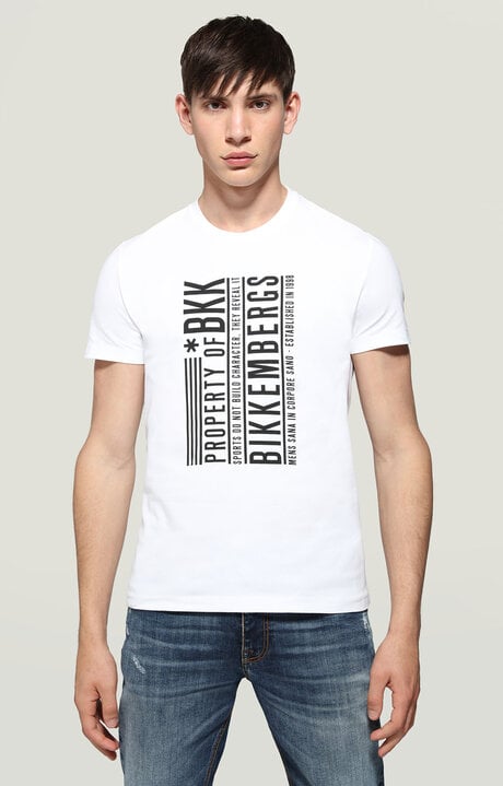 Dirk Bikkembergs Men's T-shirt With Vertical Print
