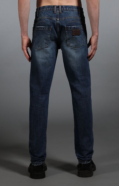 Dirk Bikkembergs Men's Washed Indigo Jeans