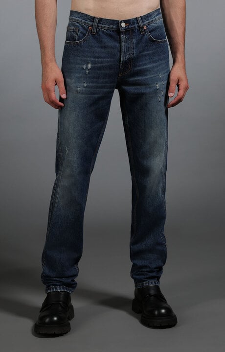 Dirk Bikkembergs Men's Washed Indigo Jeans