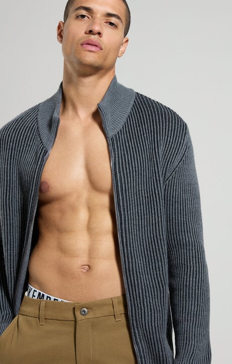 dirk bikkembergs Men's zip sweater