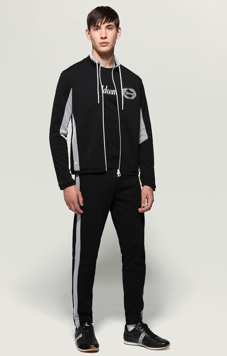 Dirk Bikkembergs Men's Zip Sweatshirt Cursive Logo