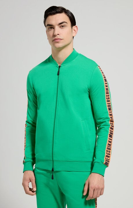 Dirk Bikkembergs Men's Zip Sweatshirt With Tape