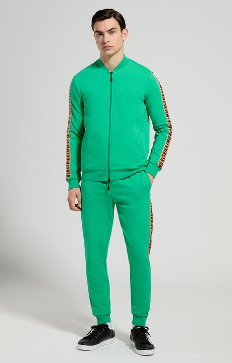 Dirk Bikkembergs Men's Zip Sweatshirt With Tape