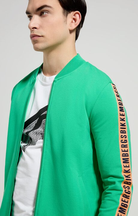 dirk bikkembergs Men's zip sweatshirt with tape