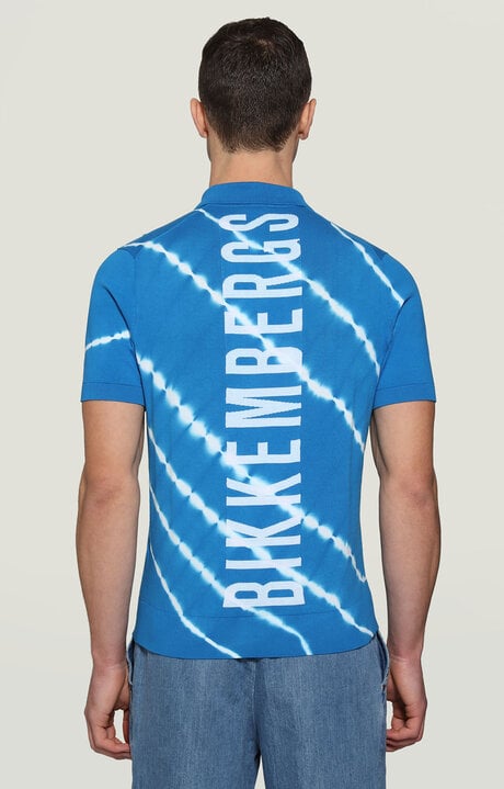 Dirk Bikkembergs Polo Shirt In Tie-dye Knit