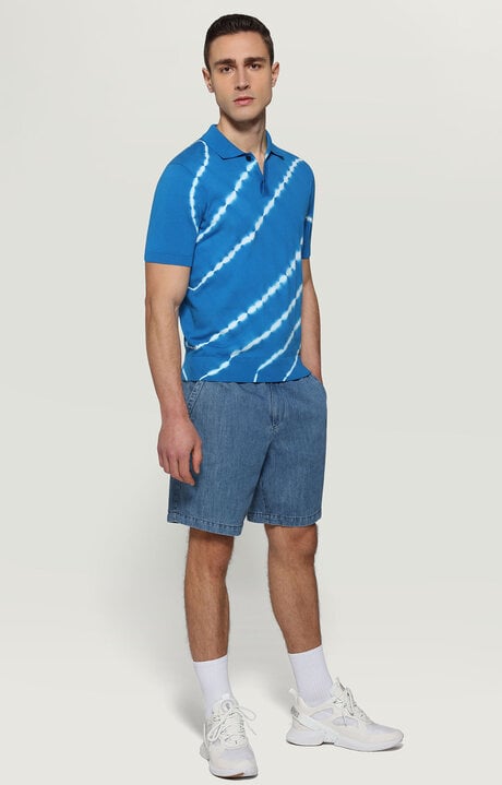Dirk Bikkembergs Polo Shirt In Tie-dye Knit