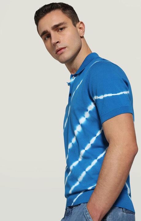 dirk bikkembergs Polo shirt in tie-dye knit