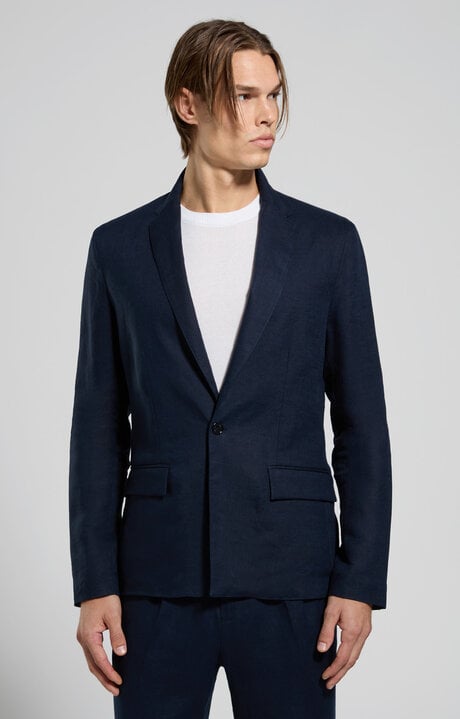 Dirk Bikkembergs Slim Fit Men's Jacket In Linen