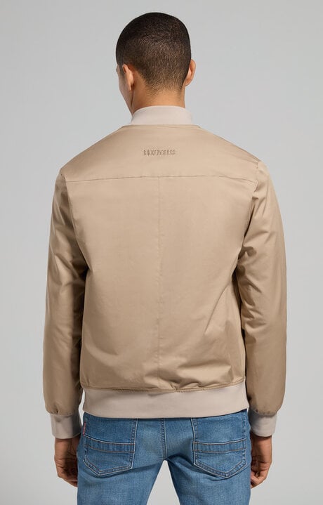Dirk Bikkembergs Leather And Canvas Men's Bomber Jacket