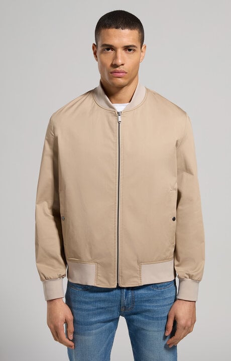 Dirk Bikkembergs Leather And Canvas Men's Bomber Jacket