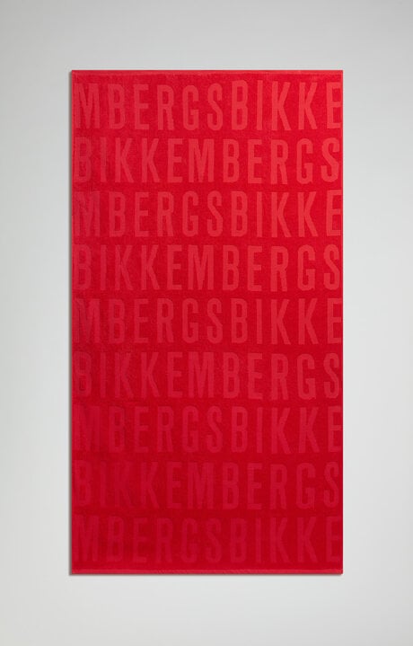 Dirk Bikkembergs Men's Beach Towel With Jacquard Logo