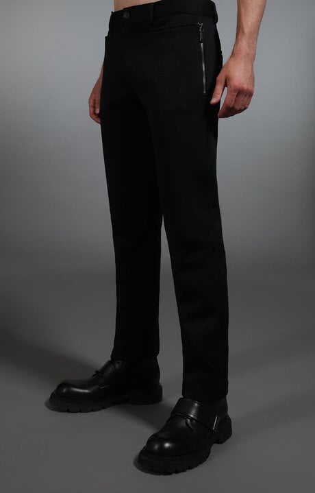 dirk bikkembergs Men's black trousers with zip pockets