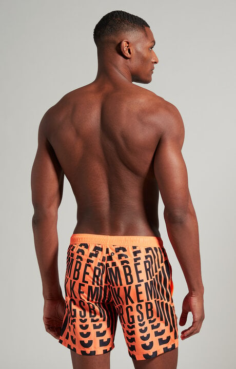 Dirk Bikkembergs Men's Boardshorts With All-over Logo