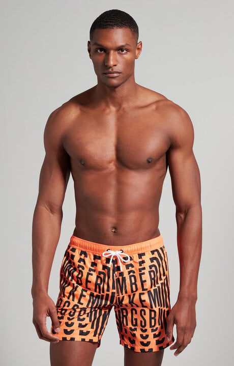 Dirk Bikkembergs Men's Boardshorts With All-over Logo